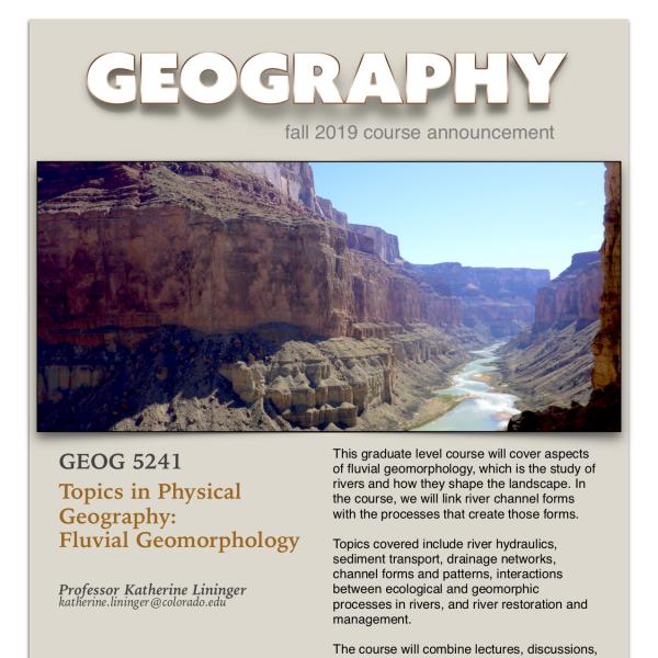 GEOG 5241 Course Announcement for Fall 2019