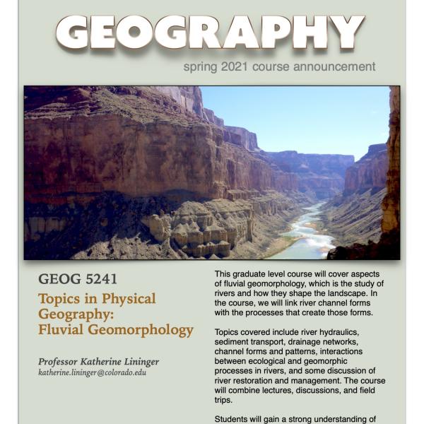 GEOG 5241 Course Flyer for Spring 2021