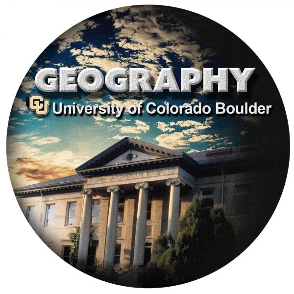 Geography "planet" logo with title and byline on white background