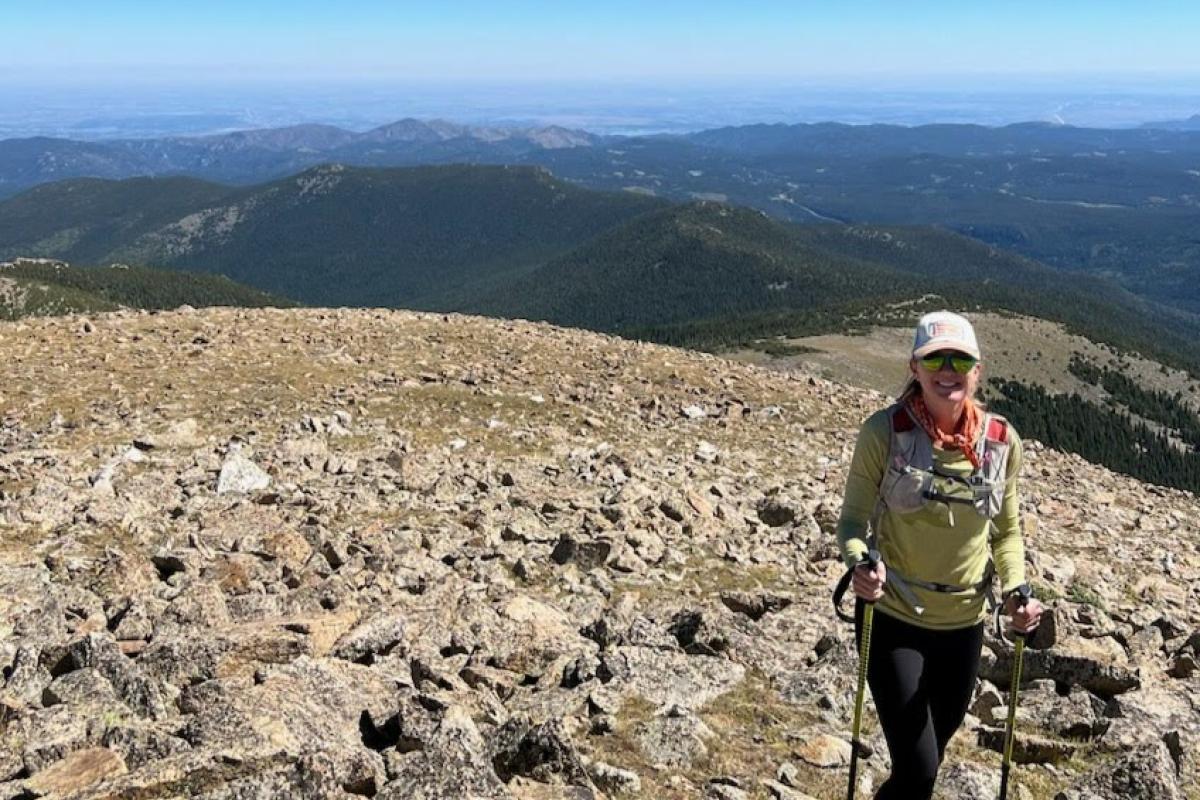 Woman on mountain
