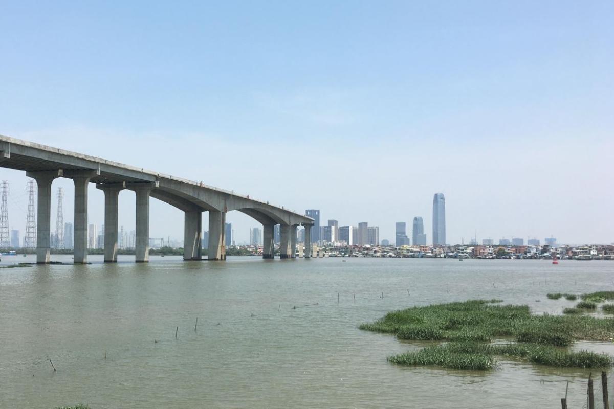 view of bridge over water
