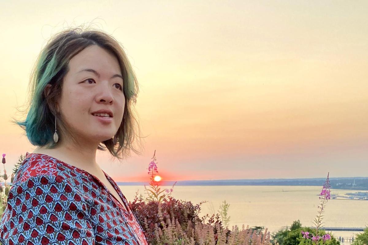 Xi Wang overlooking bay