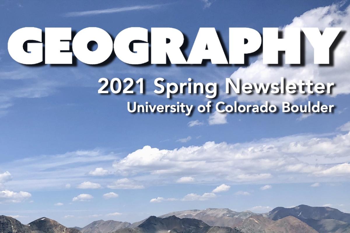 2021 Spring Newsletter cover with aerial photo of Crested Butte