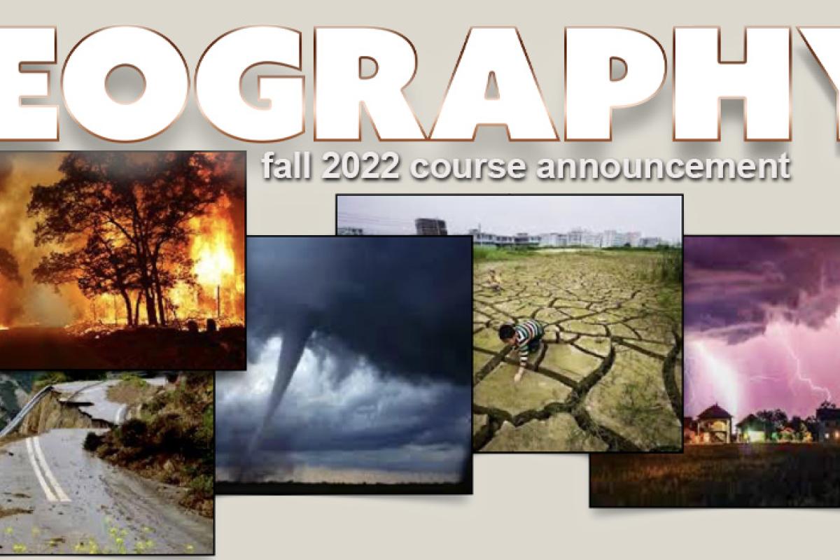 Wildfire, sunken road, tornado, dried up mud, lightening storm