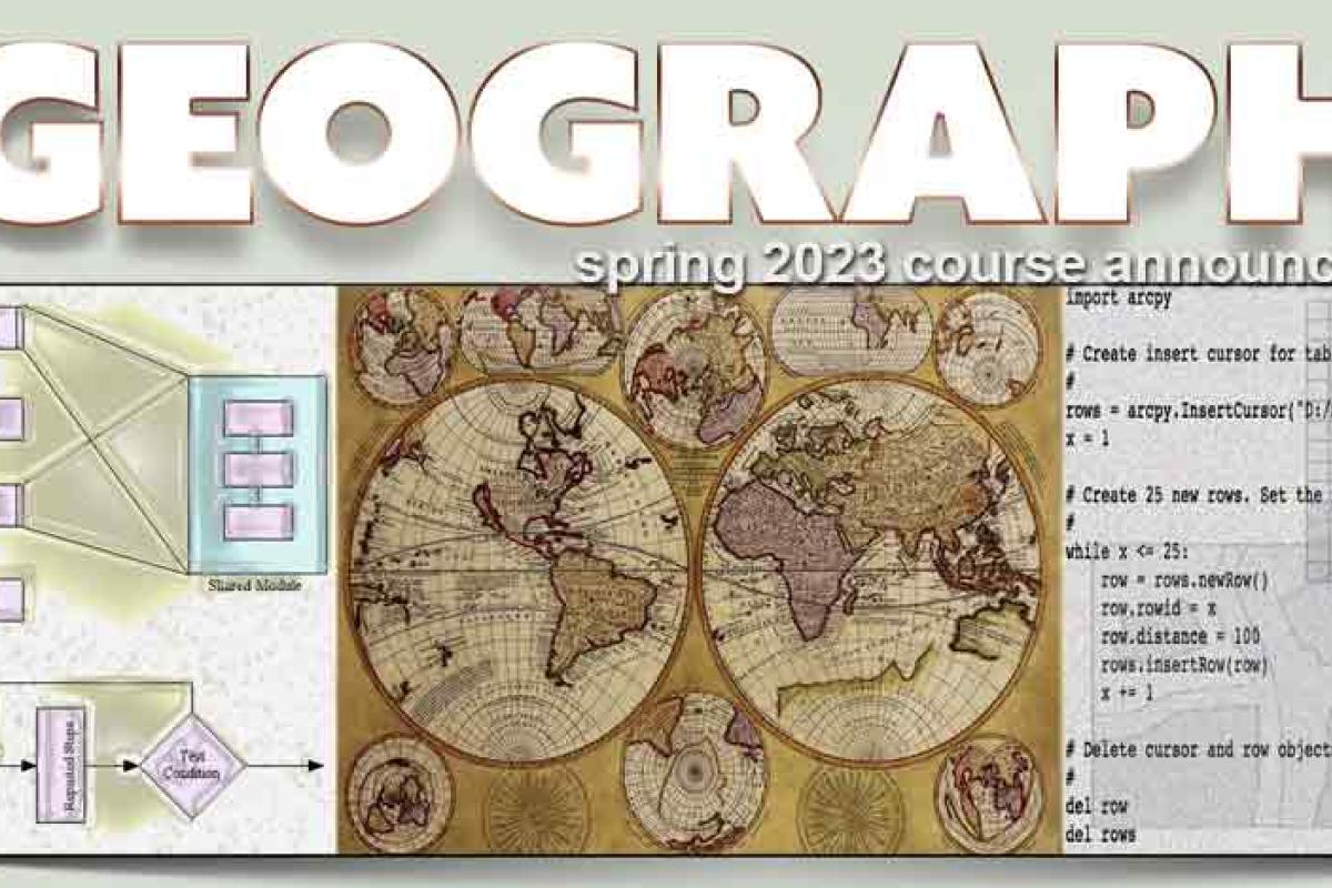 Graphic of old map with computer code