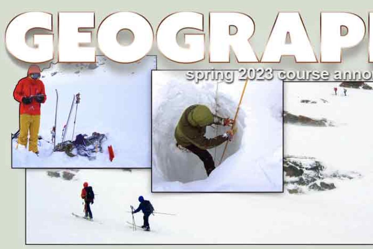 People doing research in snow covered mountains