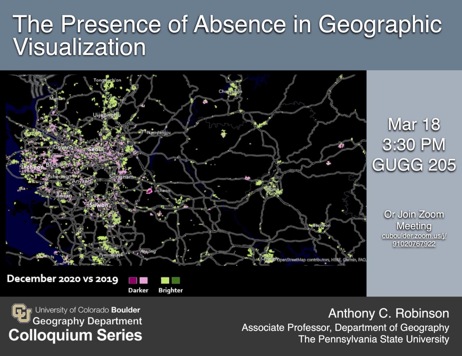 Colloquium poster with title, timeuium