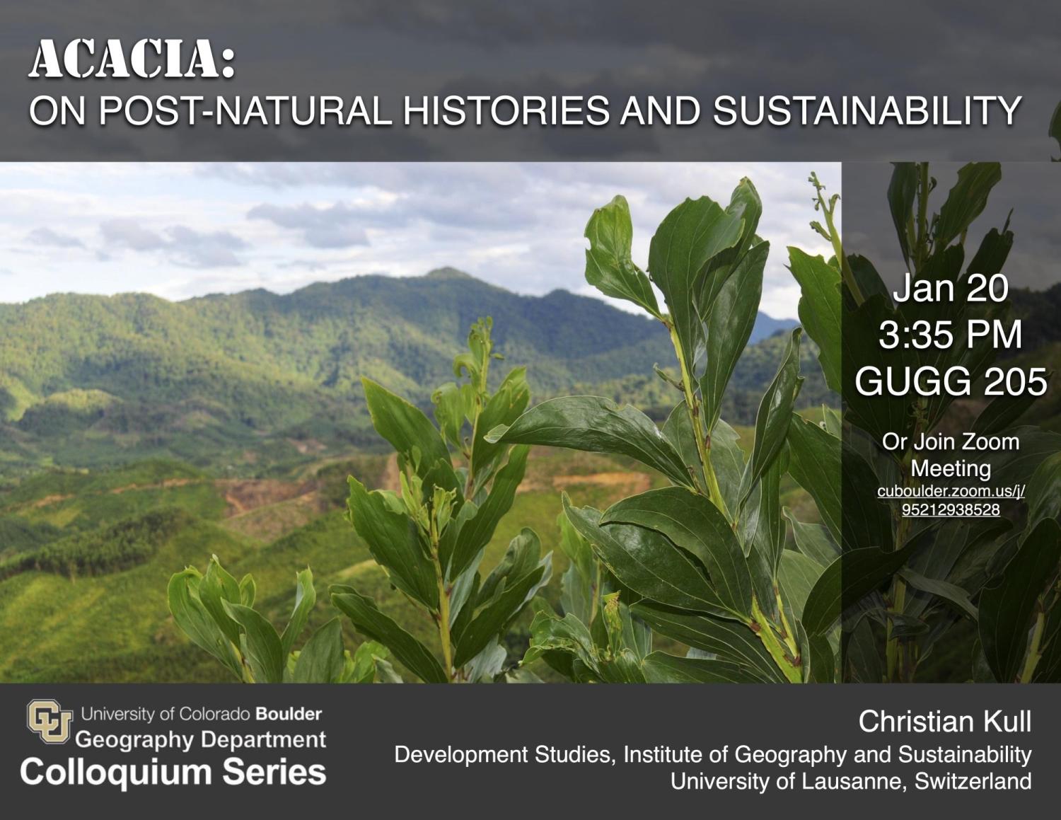 Colloquium Poster with title, time