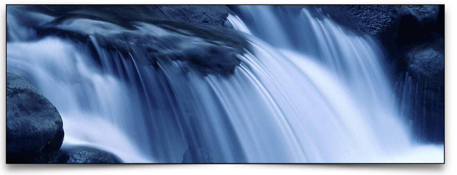 Waterfall in river
