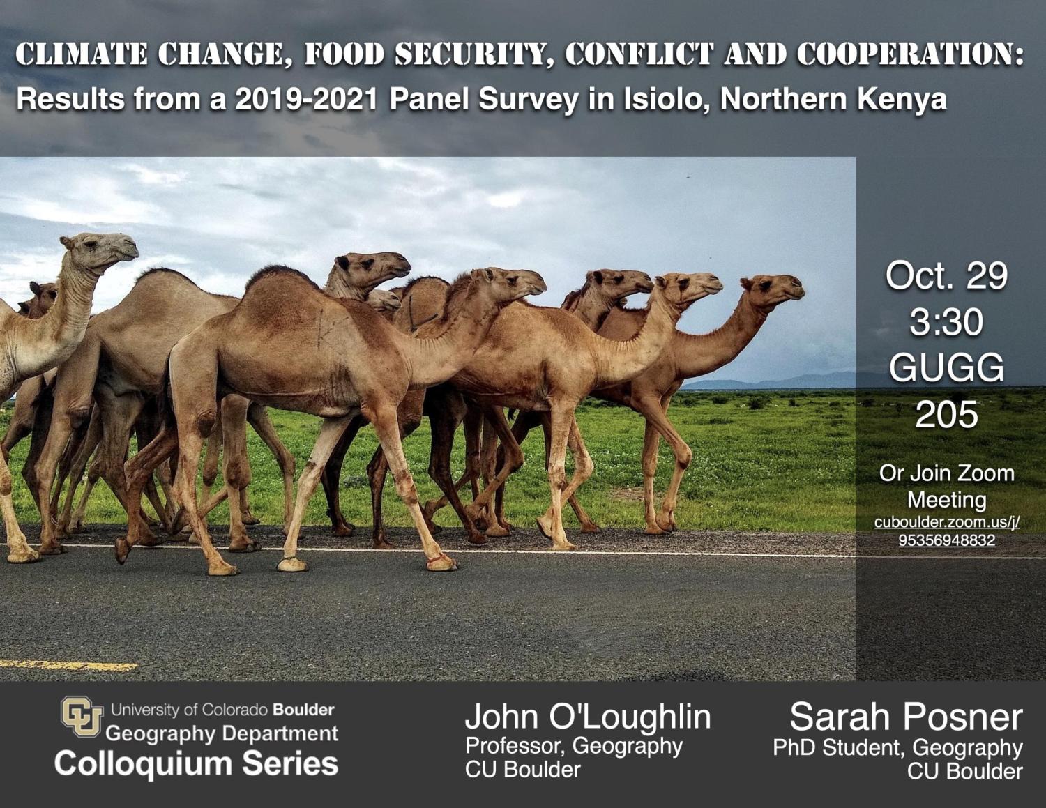 Colloquium poster with date, time