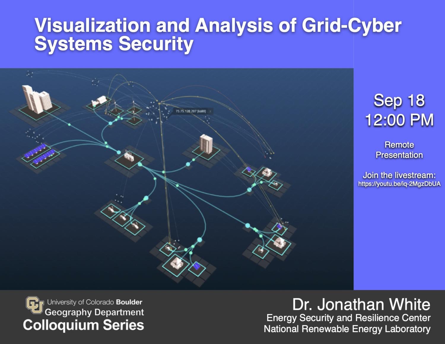 Poster with graphic diagram of systems security and date, time