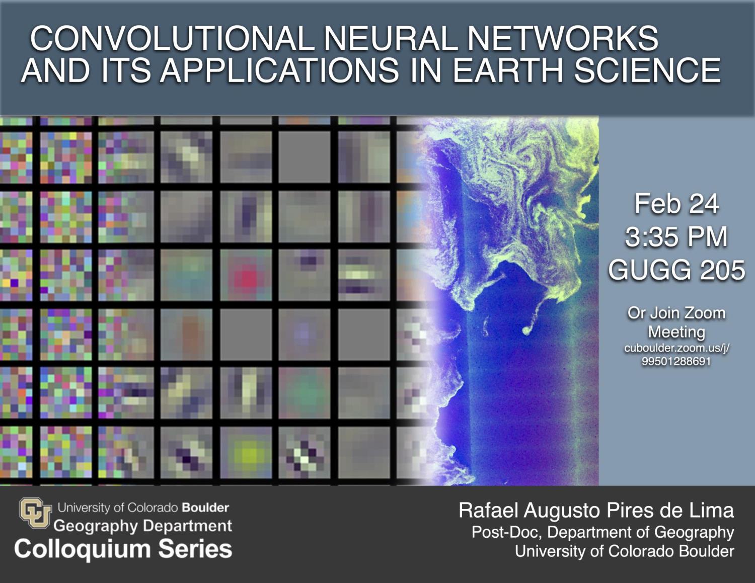 Colloquium Poster with title, time