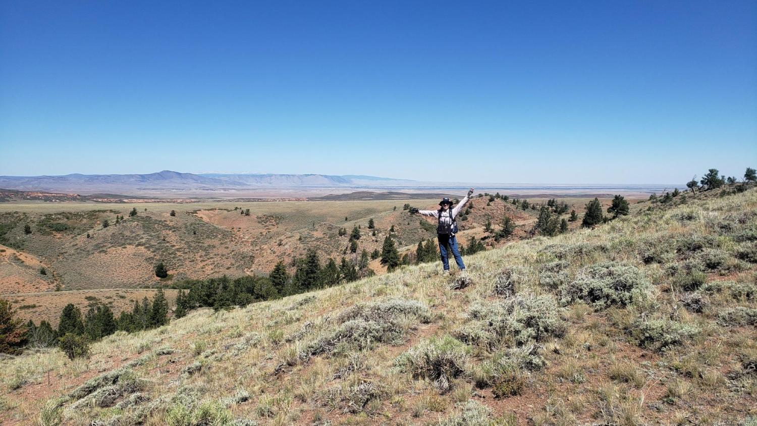 Lucy on a mountainside