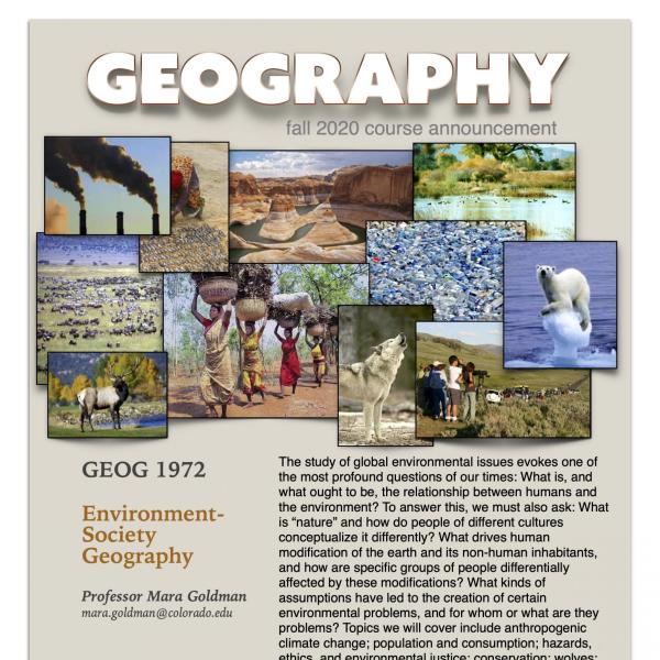 GEOG 1972 Course Flyer for Fall 2020