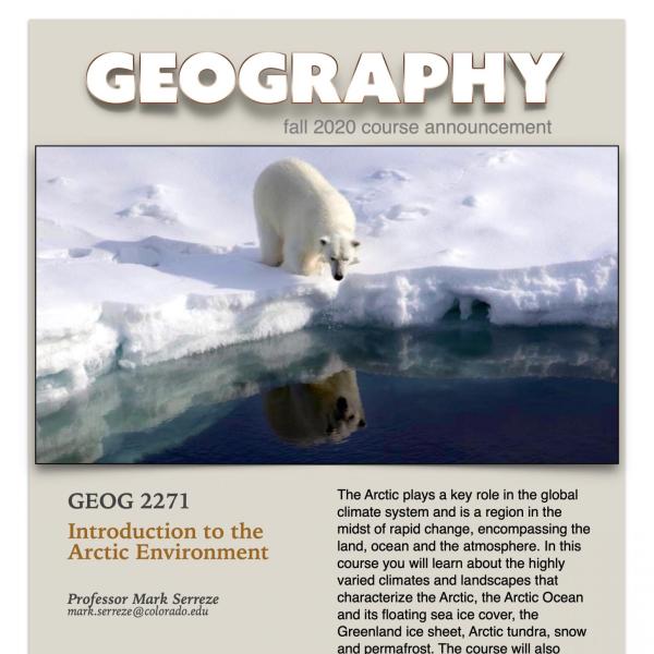 GEOG 2271 Course Flyer for Fall 2020