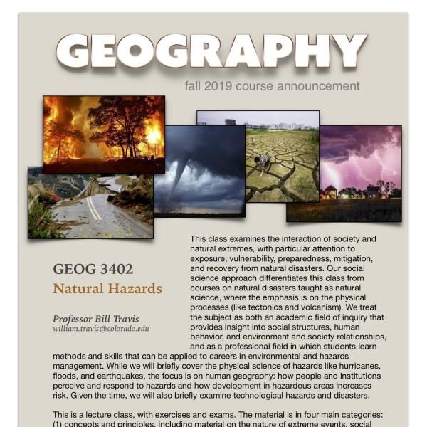 GEOG 3402 Course Announcement for Fall 2019