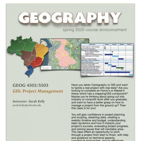 GEOG 4503/5503 Course Announcement for Spring 2020