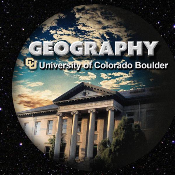 Geography logo circular spherical on rectangle for article thumbnail with stars background