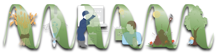 Graphic depicting flow of agriculture, medicine, engineering, plant growth