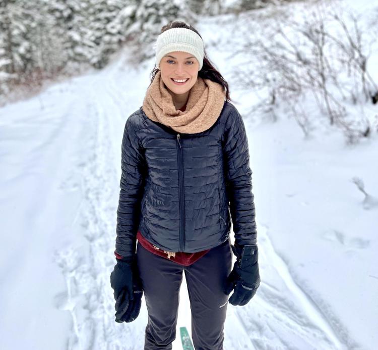 Jessica DiCarlo in the snow