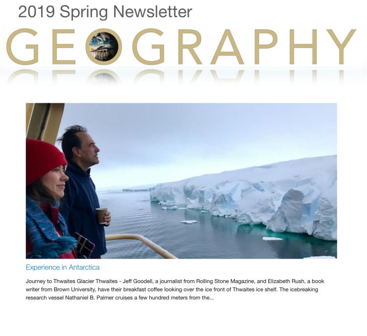 Spring 2019 newsletter cover shot