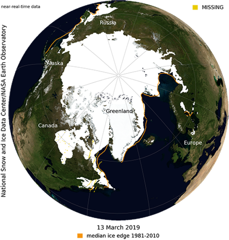 Arctic sea ice graphic