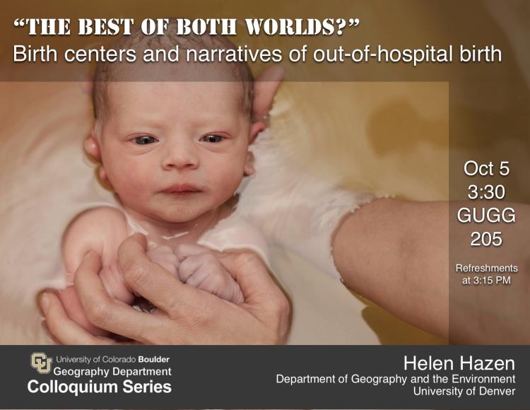 Event Poster with baby in water held by adult hands