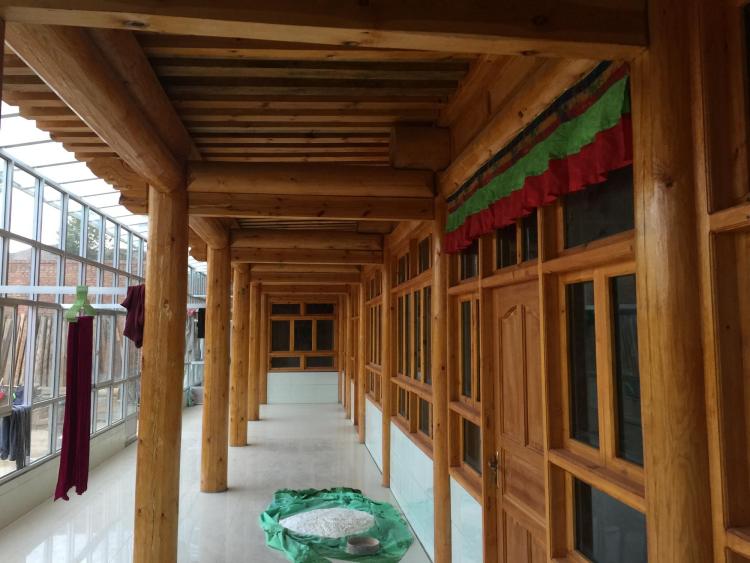 Breezway with log sheltering