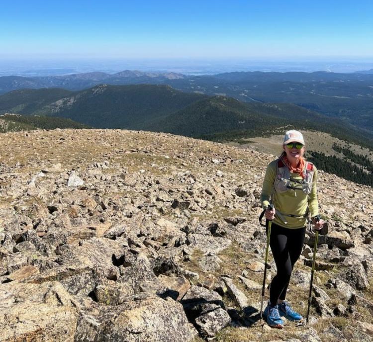 Woman on mountain