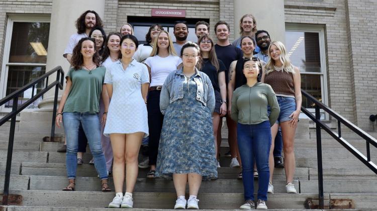 Back row: Colin Gilbert, Lauren Thomas, Maren Roeske, Virgil Alfred, Matthew Woodland, Lars Schwaebe, Tyler McIntosh - Middle row: Danyan Leng, Hayes Hart-Thompson, Sydney Carr, Emma Tyrrell, Maddy Rich, Anshul Sharma - Front row: Esmee Mulder, Zhe Lin, Yangchengsi Zhang, Yanxiao Liu, Bella Kamplain