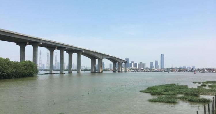 view of bridge over water