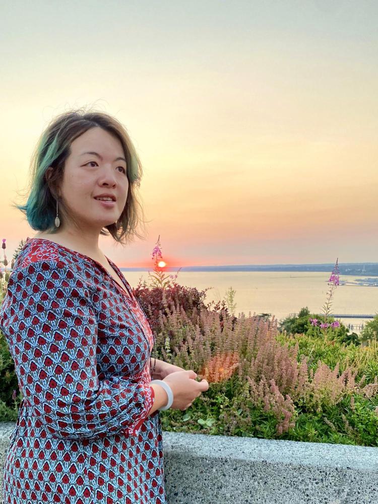 Xi Wang overlooking bay