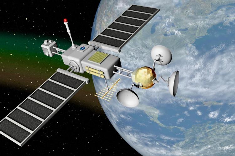satellite above Earth