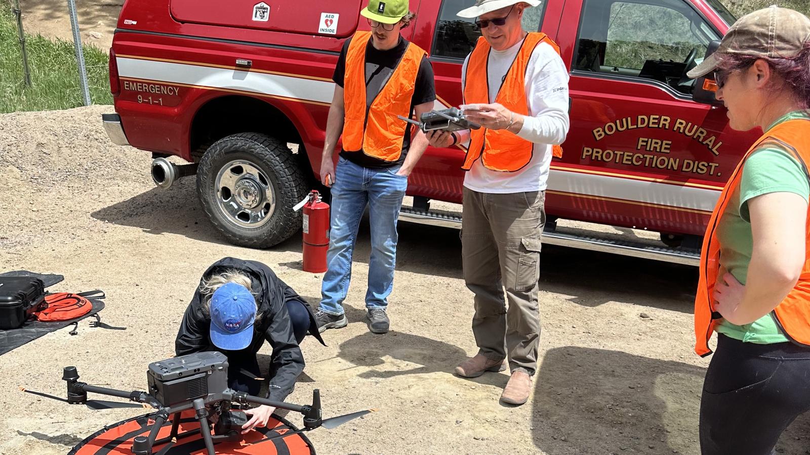 flyring drones with the fire department