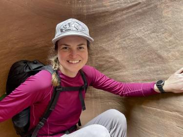 Katie Clifford in slot canyon