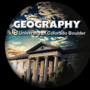 Geog logo of spherical shape containing GUGG with outer space in the background 