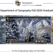 Web page screenshot of commencement video for grads