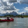 Floating on the Snake River in Grand Teton National Park between sample collection sites.
