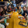 GeoHAI lab members enjoying group lunch on the Hill.