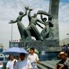 Statues on a Chinese city street