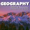 Newsletter cover with mountains and ski lift