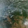 satellite photo of Brazilian fires