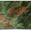 Remote sensing image of mountain terrain