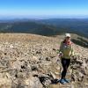 Woman on mountain