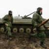 Pro-Russian militants of the self-proclaimed Donetsk People’s Republic conduct military exercises at a shooting range not far from the city of Gorlivka, Ukraine, on Jan. 28.