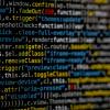 Computer code on screen