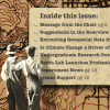 2018 Spring newsletter cover with the table of contents