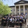 Graduates in their caps and gowns