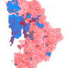 Graphic of the jurisdictional space of the Mumbai Metropolitan Region, with statutory towns (blue), census towns (gray), and rural revenue villages (pink).