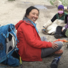 A group of backpackers posing for camera